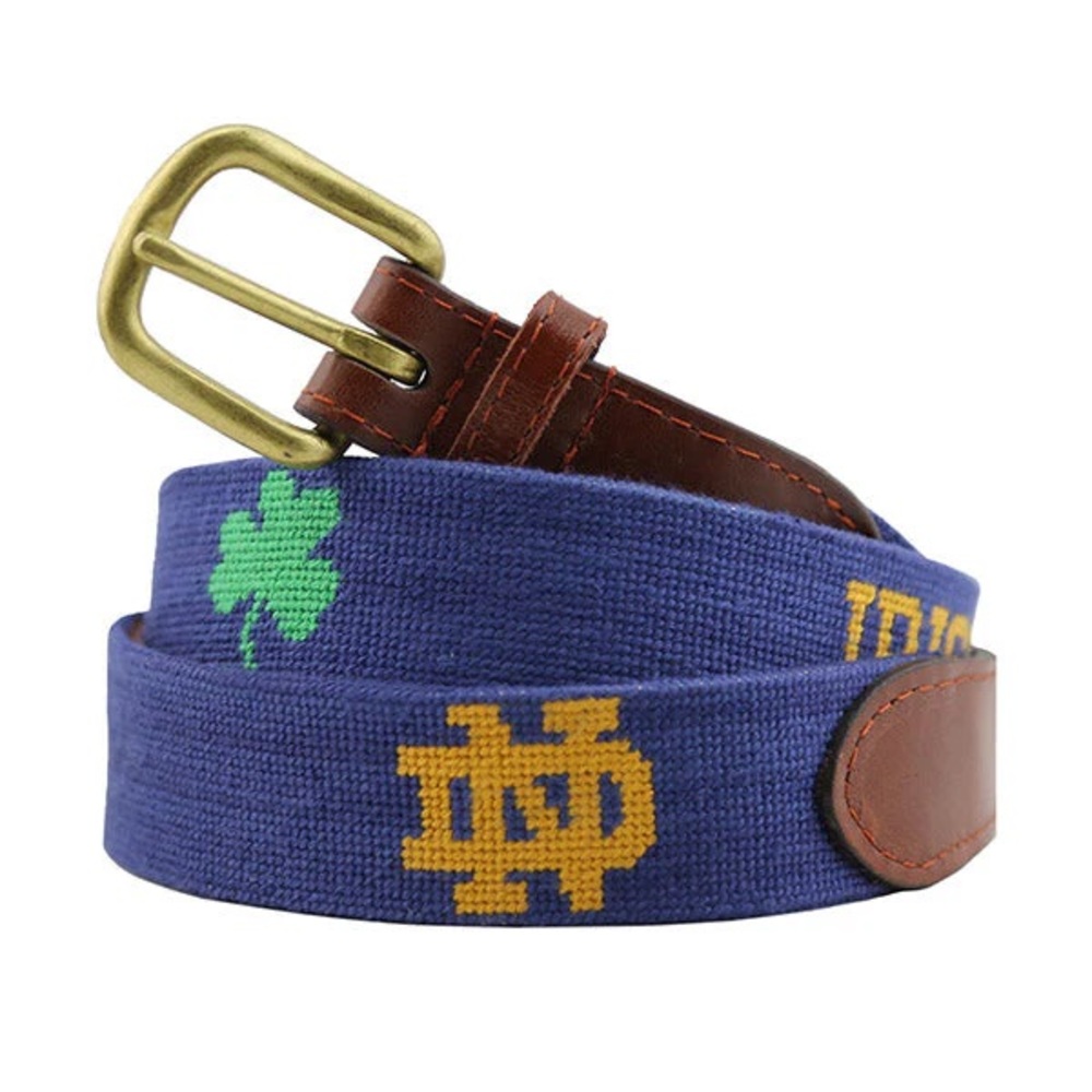 Smathers & Branson Notre Dame Life Belt in Classic Navy size 28